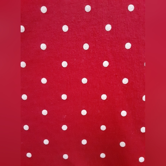 M Quacker Factory Rhinestone Embellished Red & White Polka Dot Short Sleeve Top - Picture 4 of 9